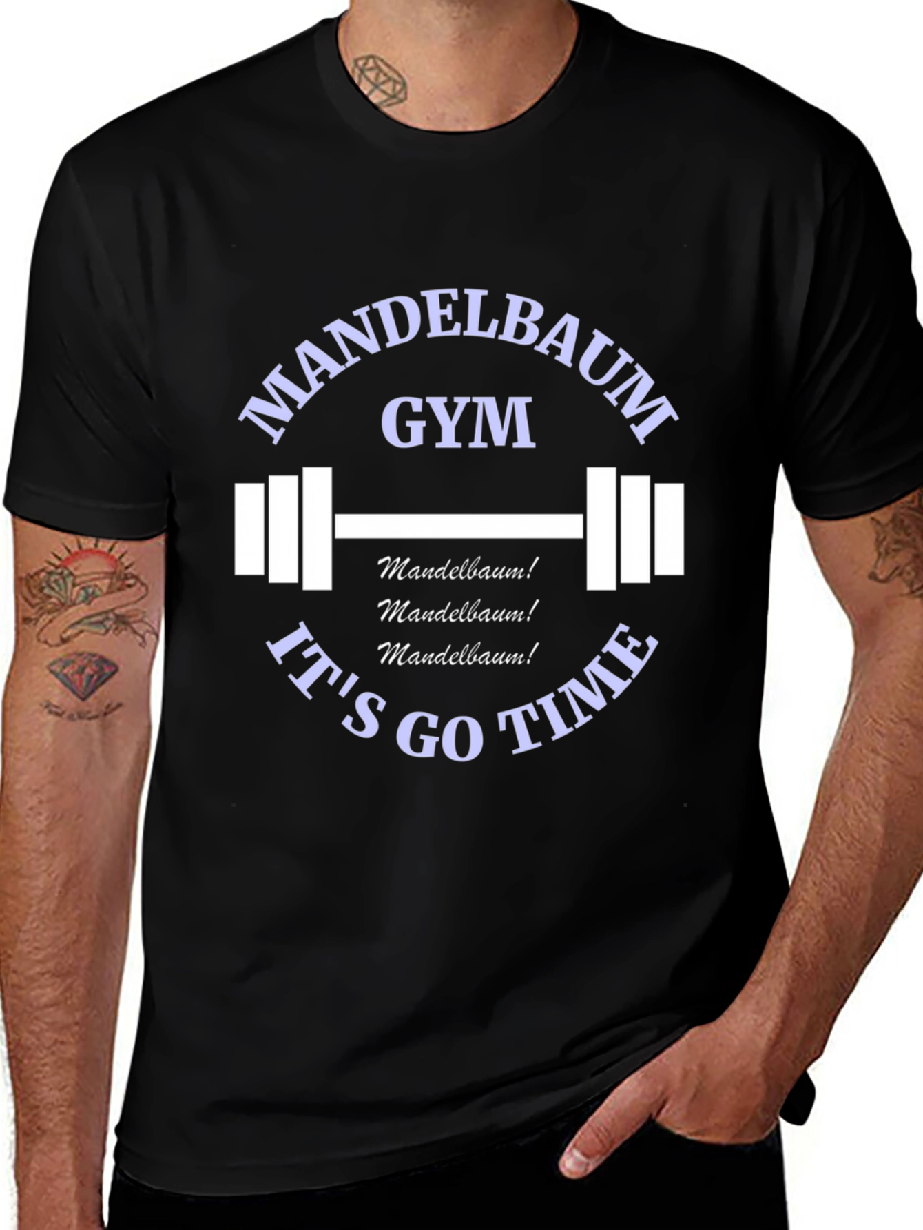 Mandelbaum Gym Black Graphic T-Shirt
