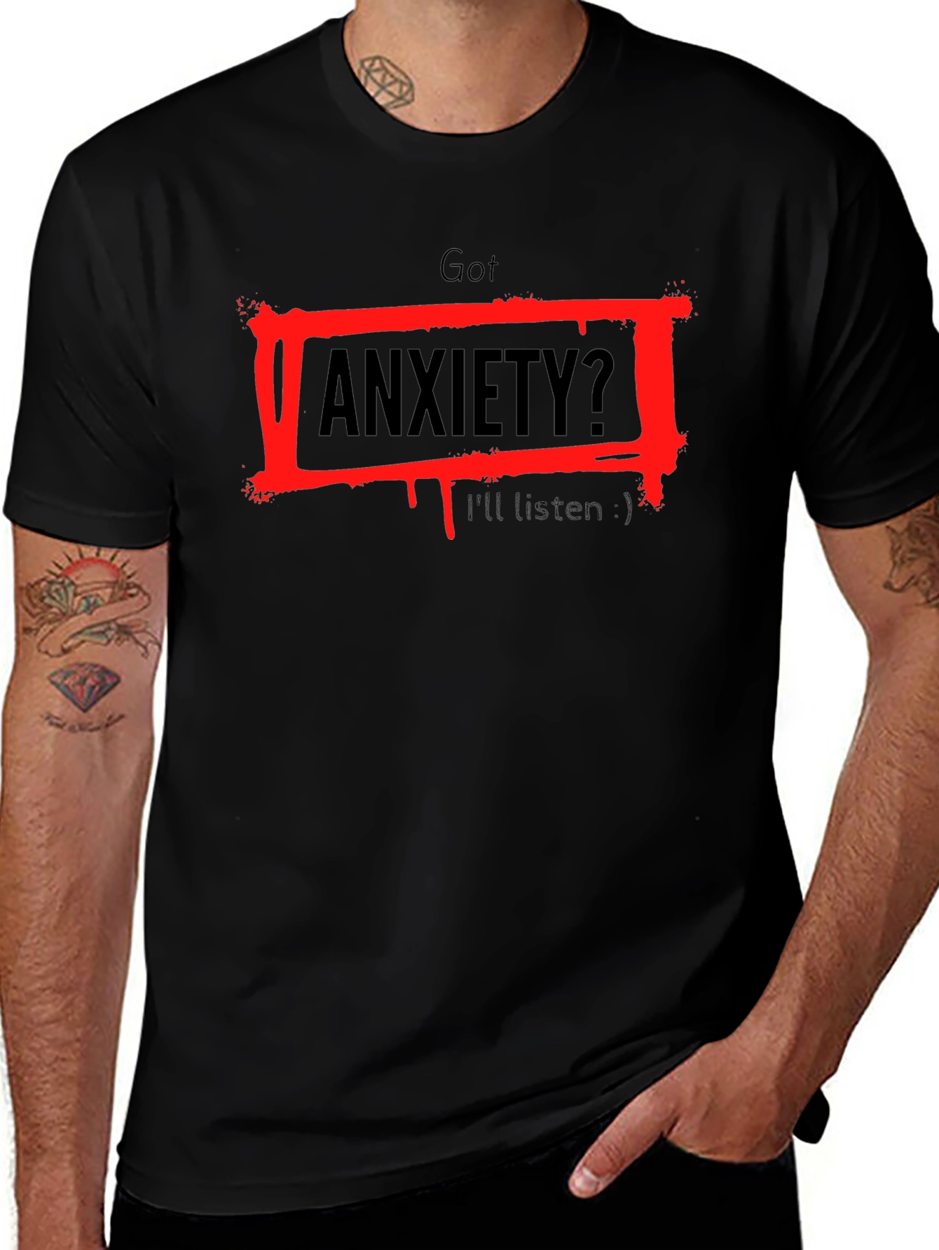 Got Anxiety? T-Shirt - Black Graphic Tee
