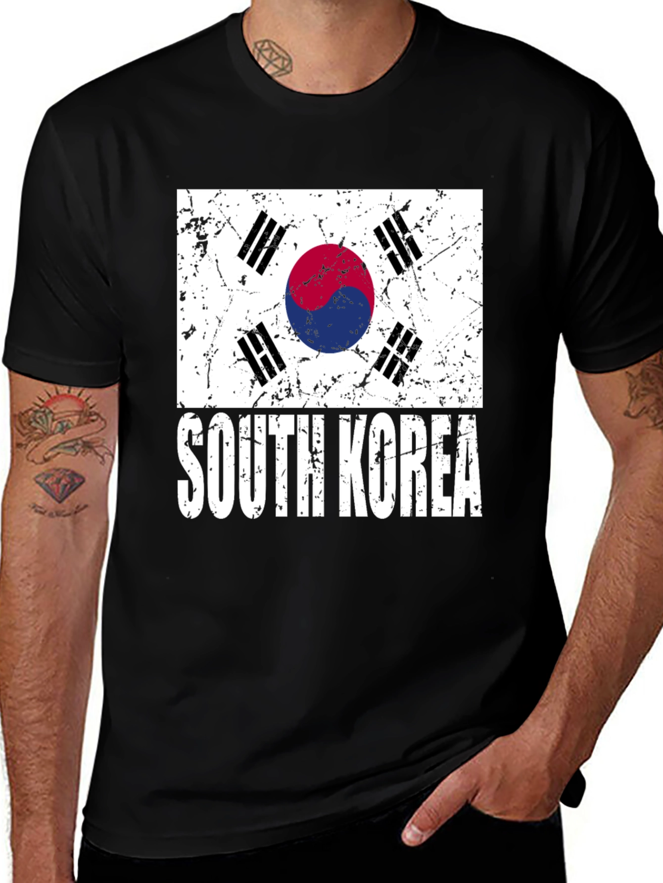 South Korea Flag Graphic T-Shirt