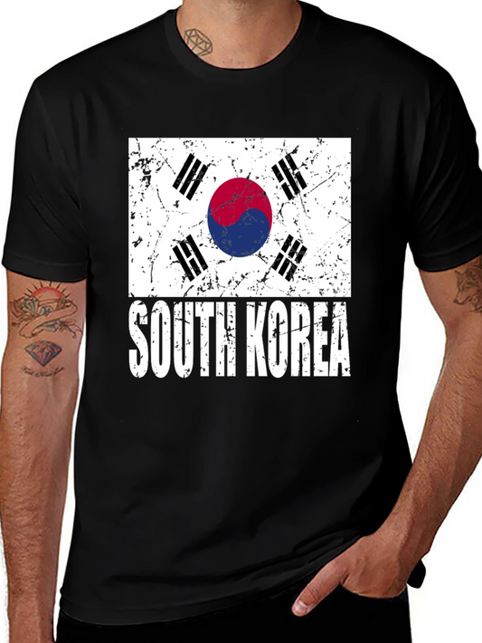 South Korea Flag Graphic T-Shirt