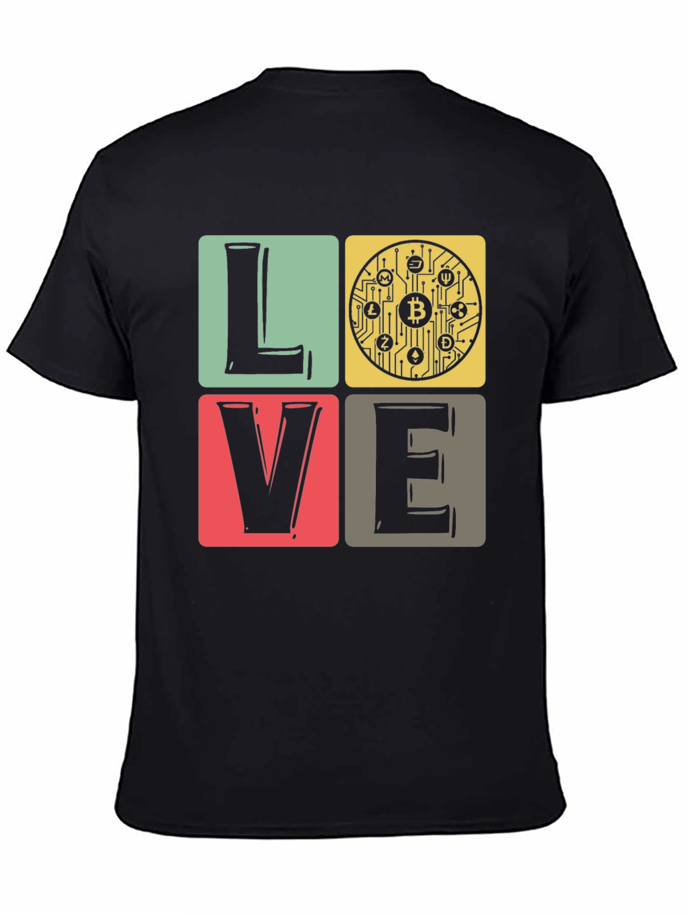 Bitcoin Crypto LOVE T-Shirt - Black Tee