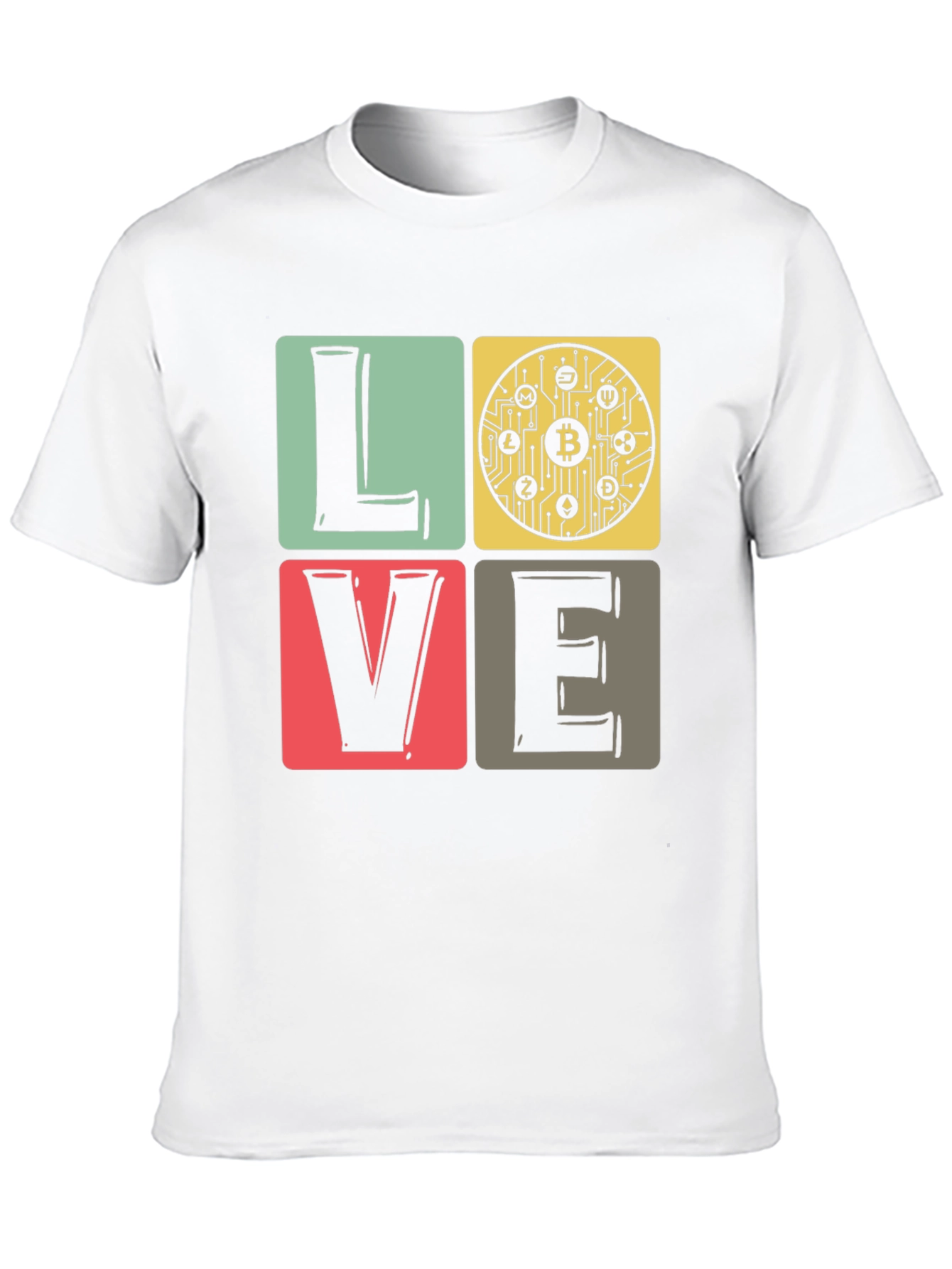 Bitcoin Crypto LOVE T-Shirt - Black Tee