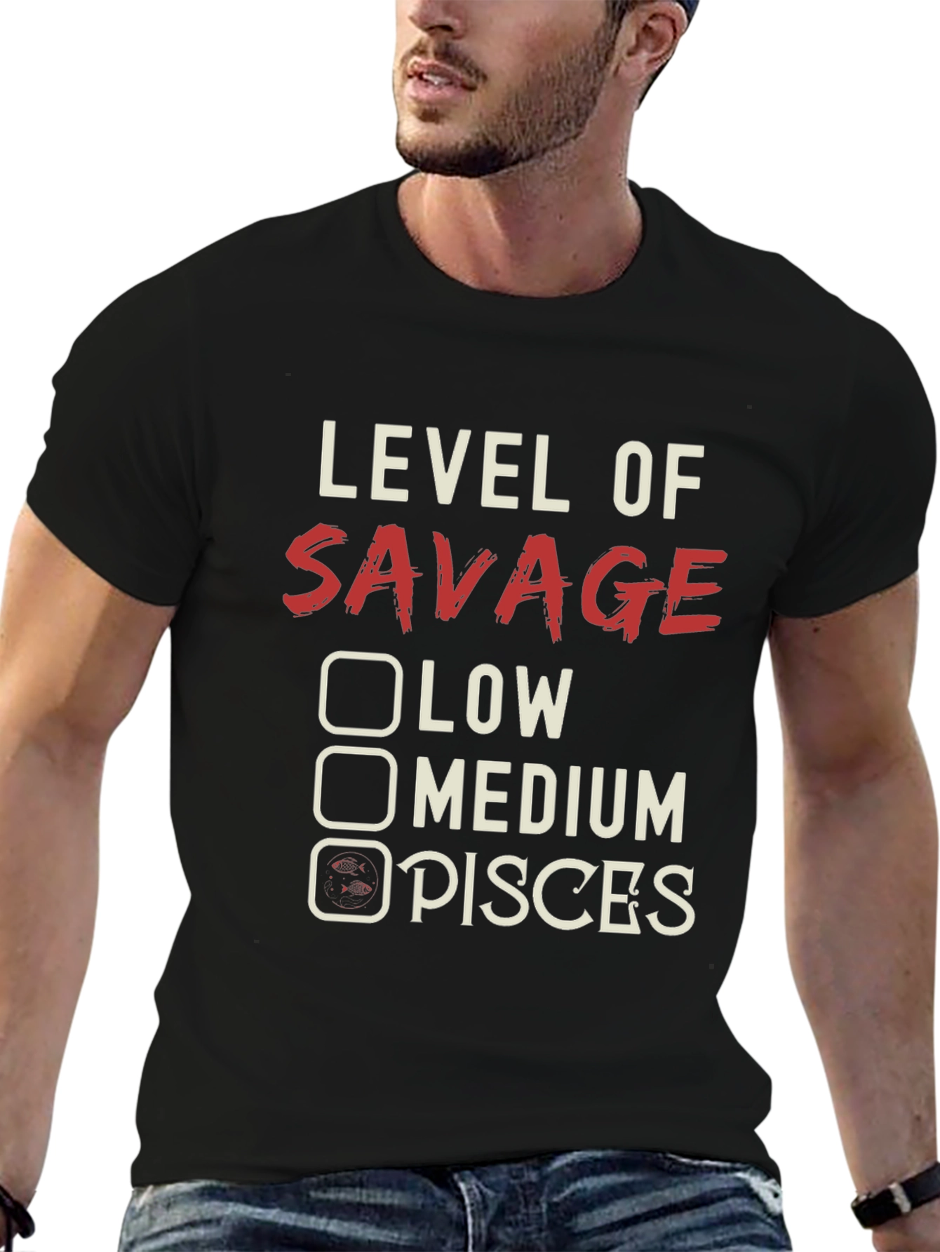 Level of Savage Pisces Graphic Tee