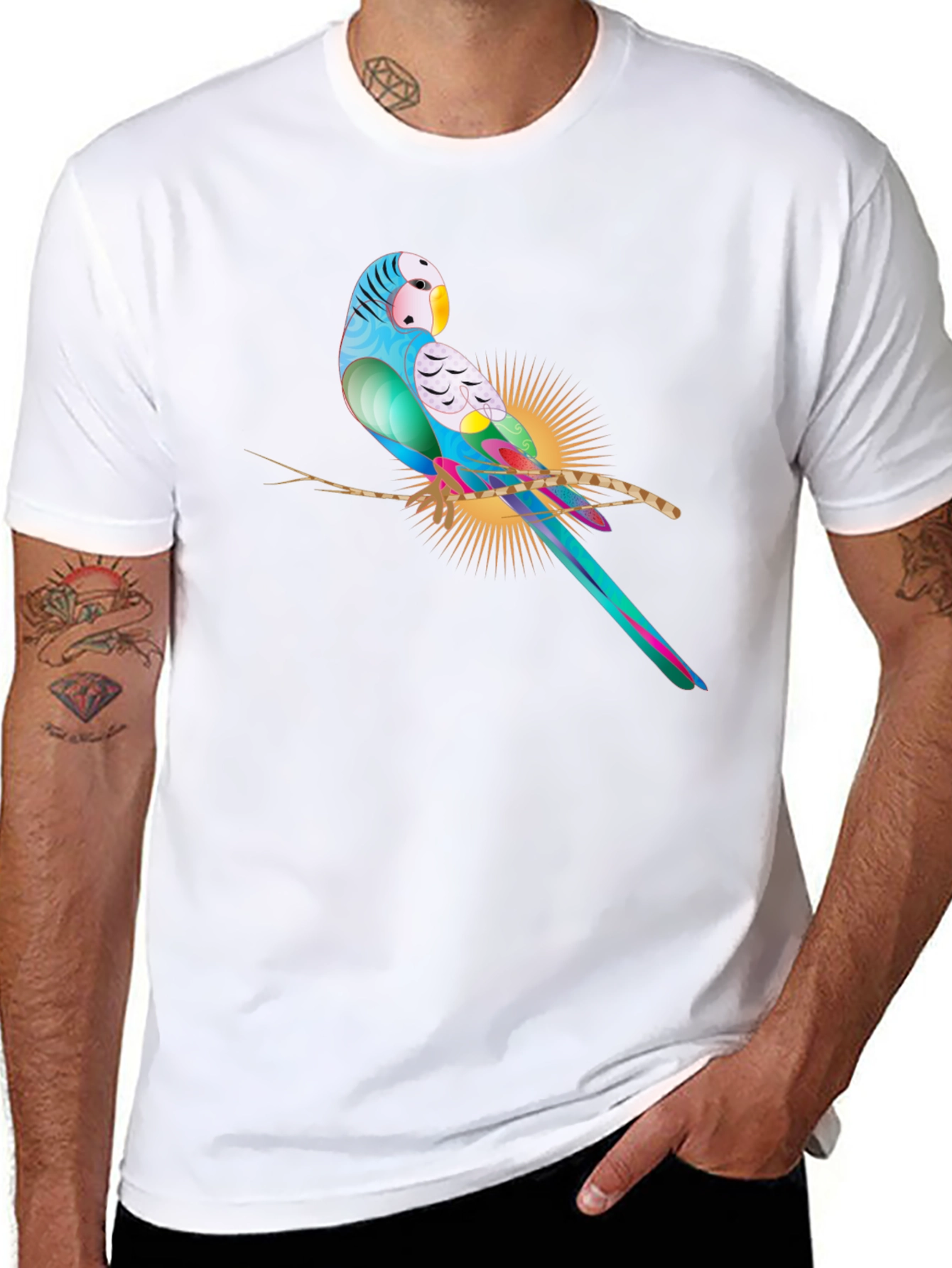 Parrot Graphic T-Shirt - Stylish Bird Lover Tee