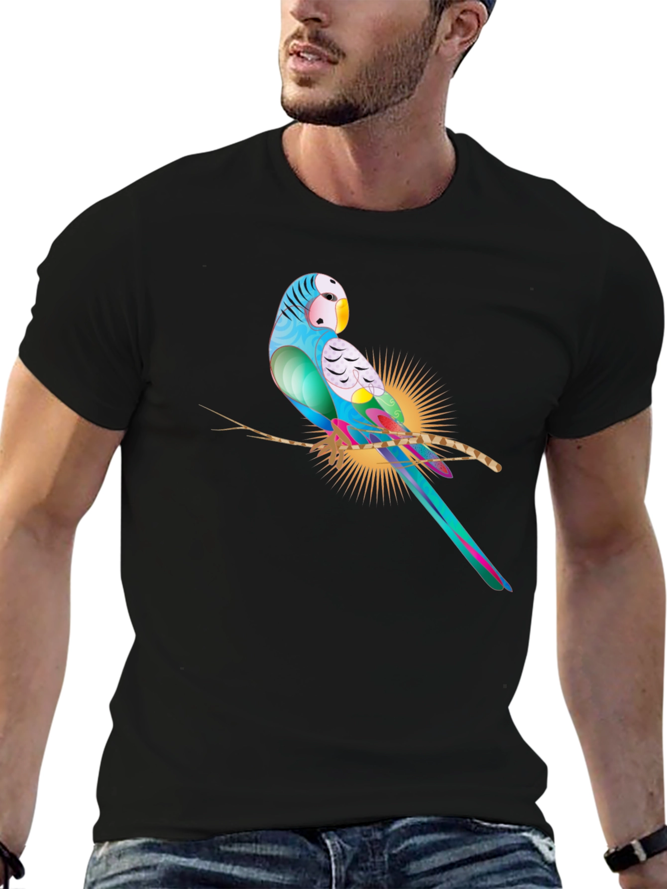 Parrot Graphic T-Shirt - Stylish Bird Lover Tee