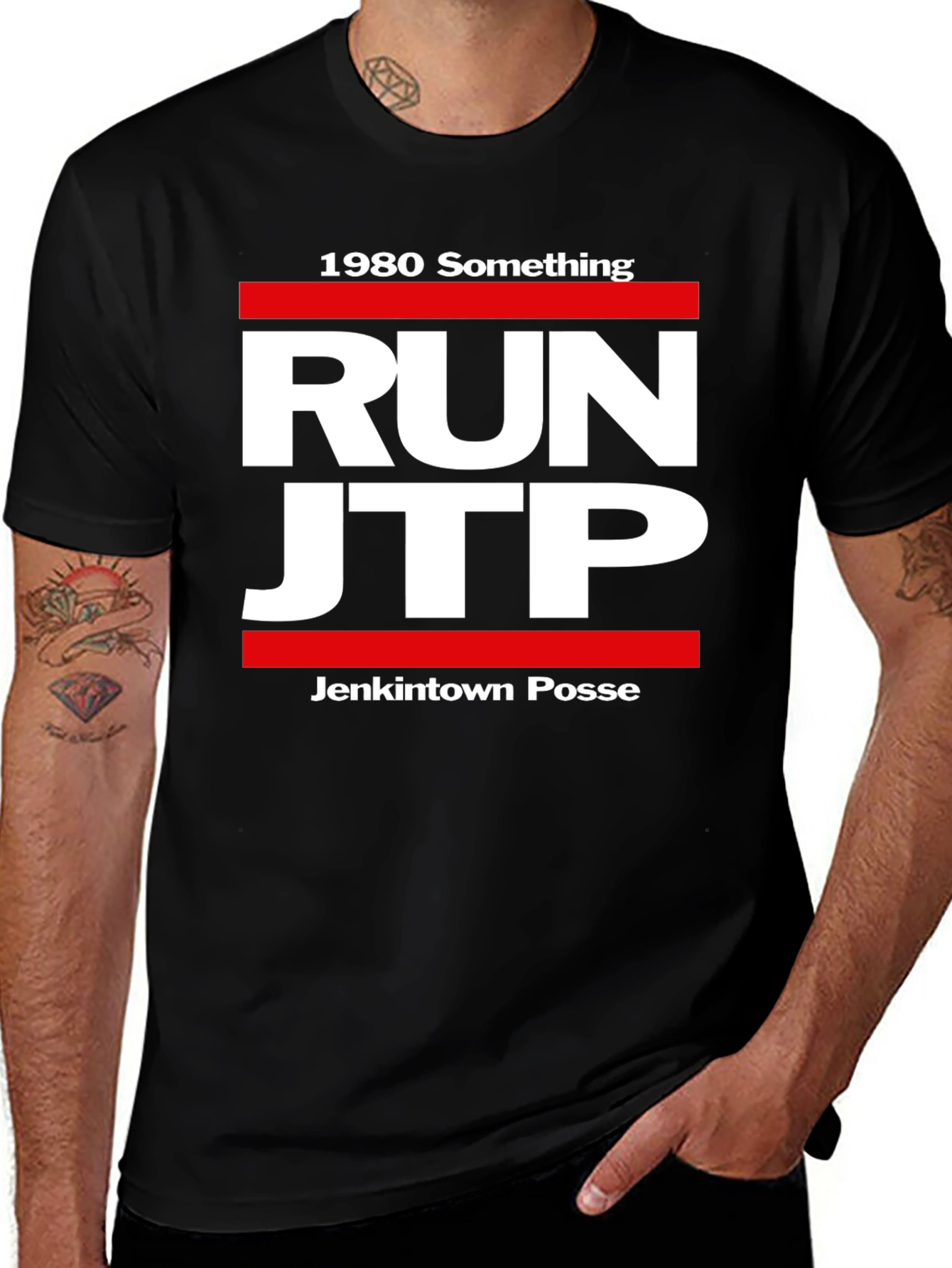 1980 Something Run JTP Black T-Shirt