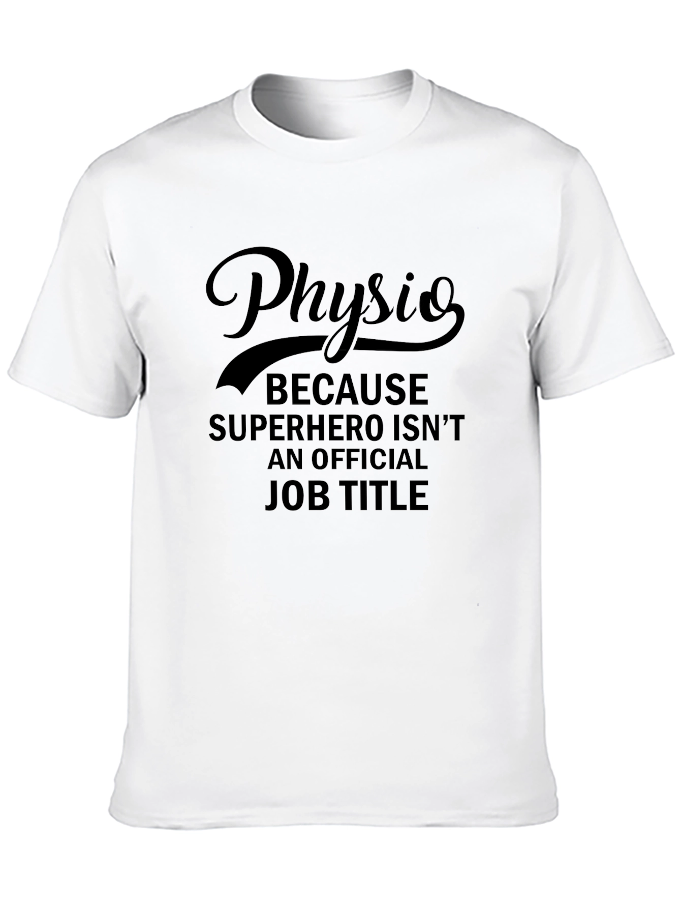 Physio Superhero T-Shirt - Black Cotton Tee