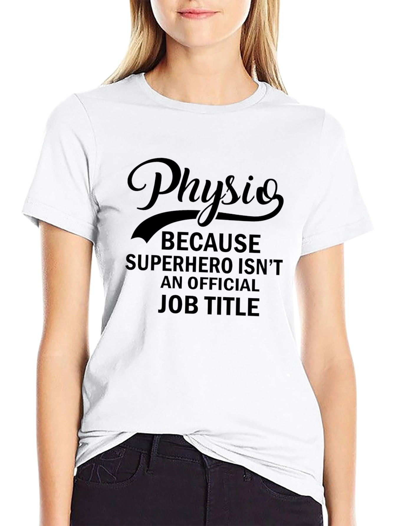 Physio Superhero T-Shirt - Black Cotton Tee