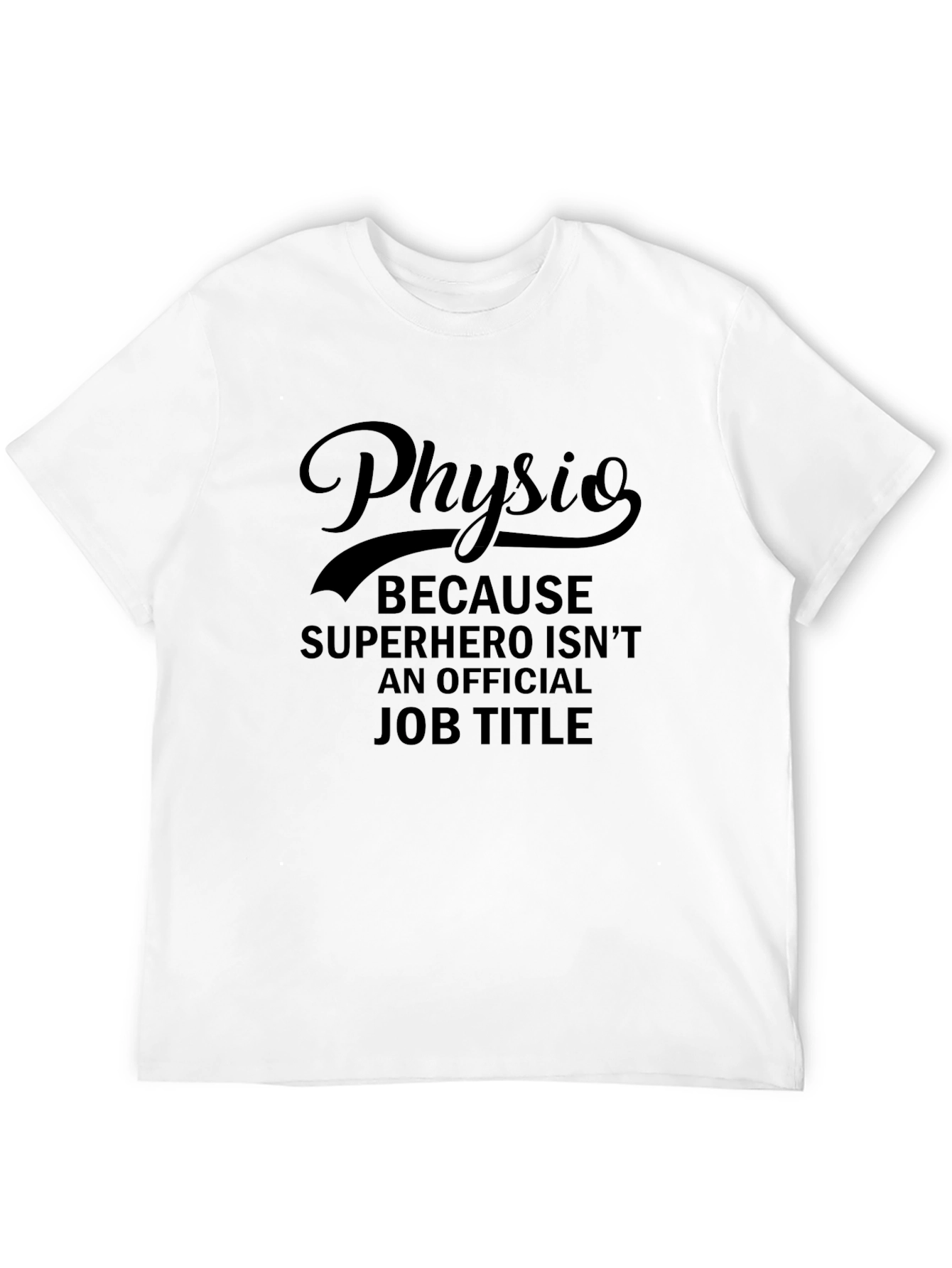 Physio Superhero T-Shirt - Black Cotton Tee
