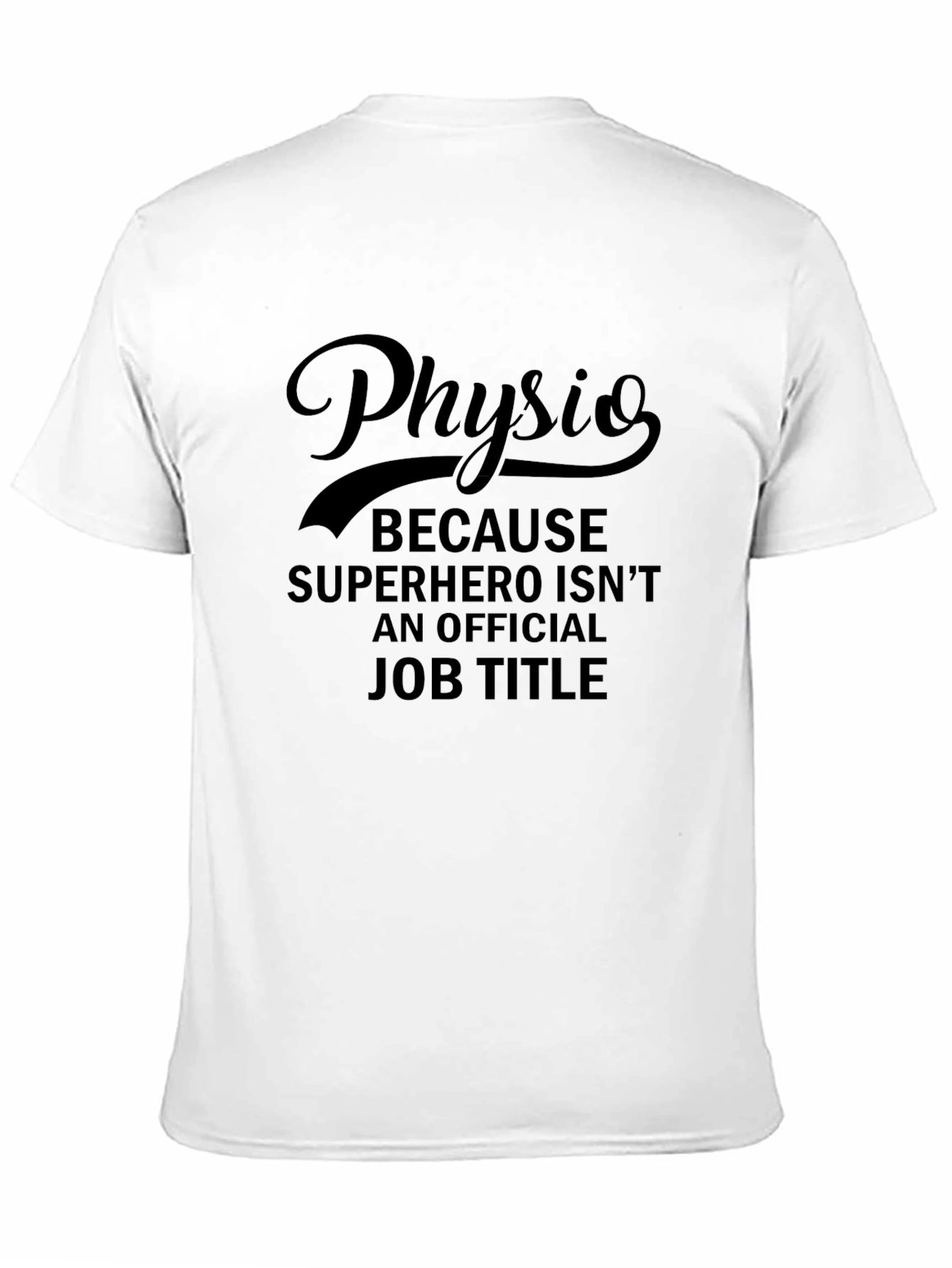 Physio Superhero T-Shirt - Black Cotton Tee