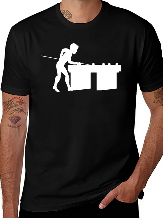 Pool Player Graphic T-Shirt - Classic Black Tee