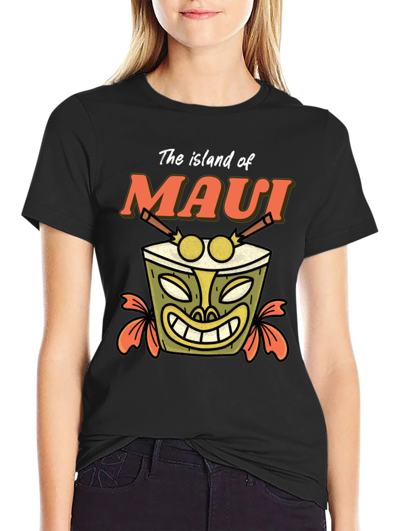Island of Maui Tiki Drum T-Shirt