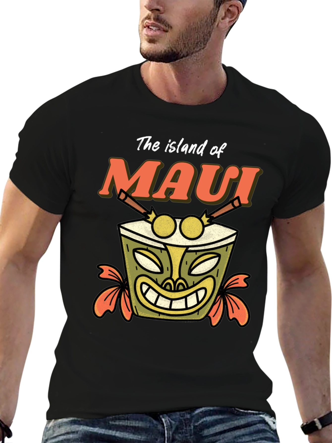 Island of Maui Tiki Drum T-Shirt