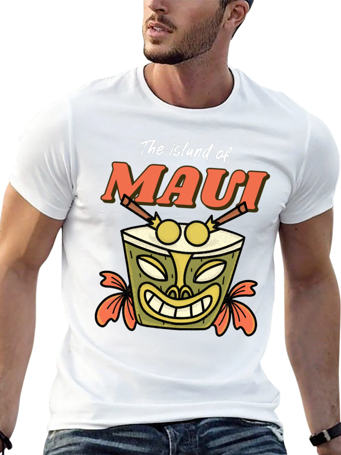 Island of Maui Tiki Drum T-Shirt