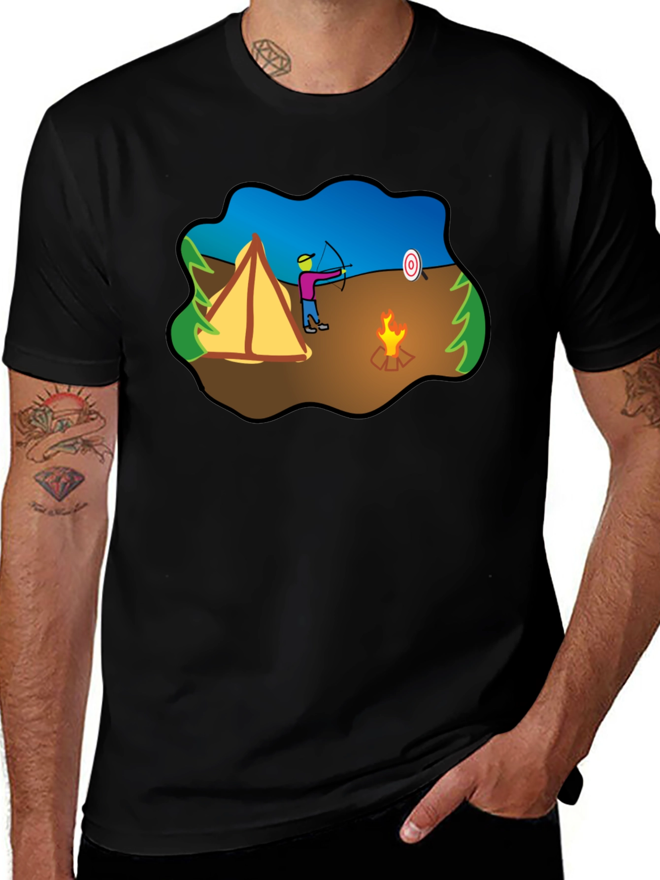 Archery Camping Graphic T-Shirt
