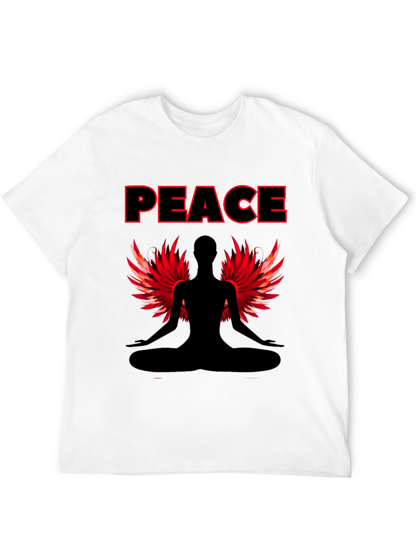 Peaceful Meditation T-Shirt with Winged Figure