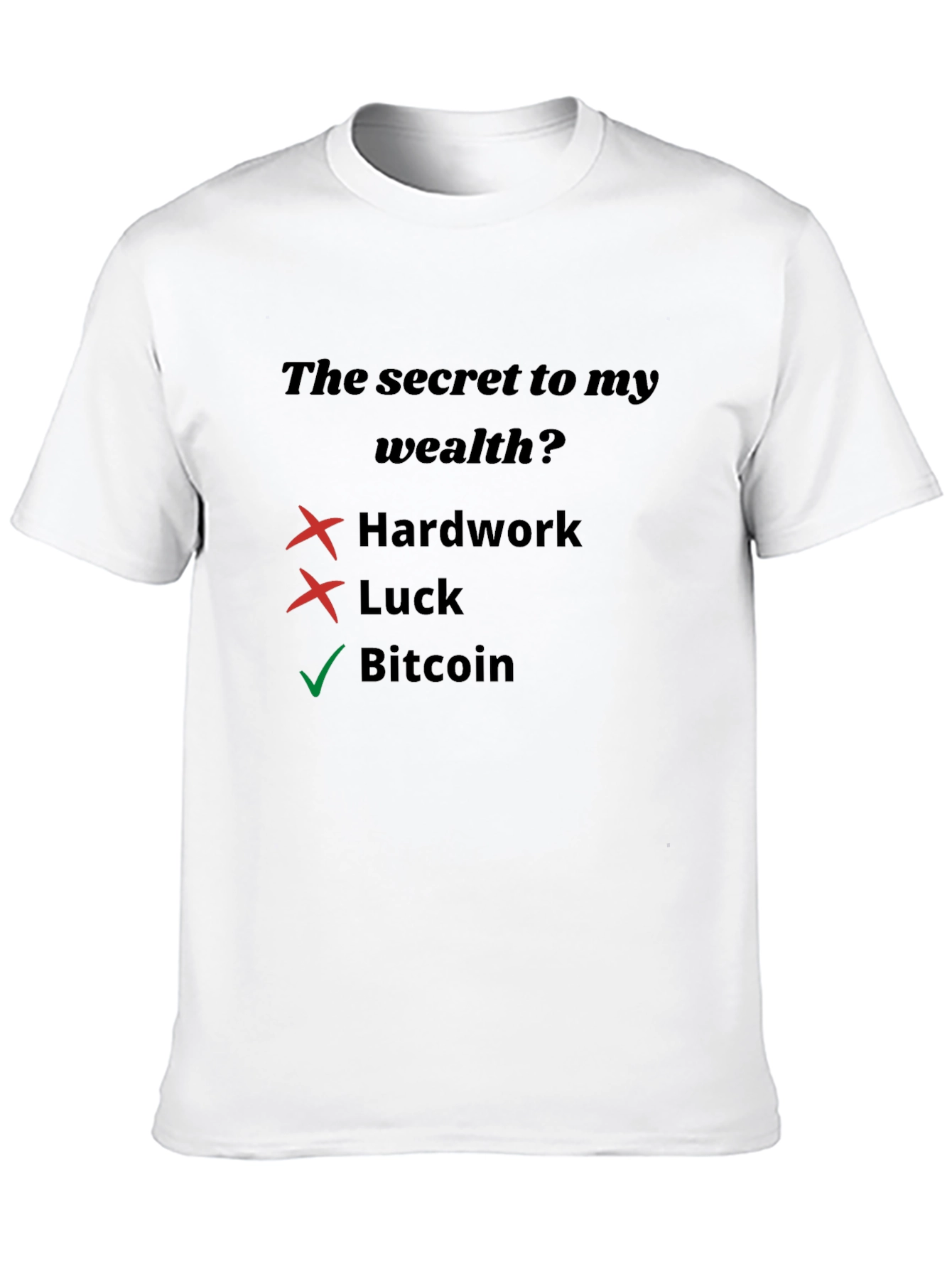 Bitcoin Wealth Secret T-Shirt Crypto Investor Tee