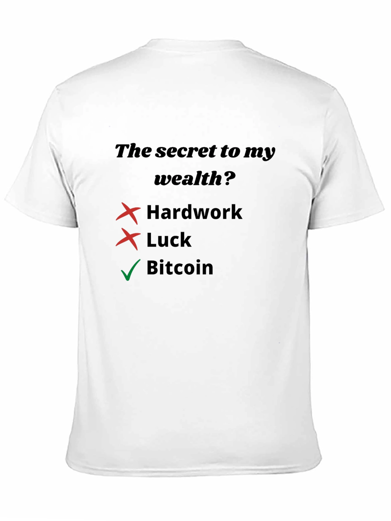 Bitcoin Wealth Secret T-Shirt Crypto Investor Tee