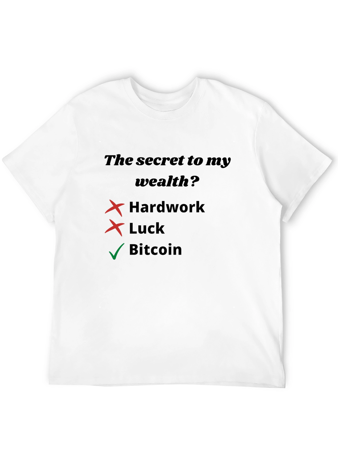 Bitcoin Wealth Secret T-Shirt Crypto Investor Tee