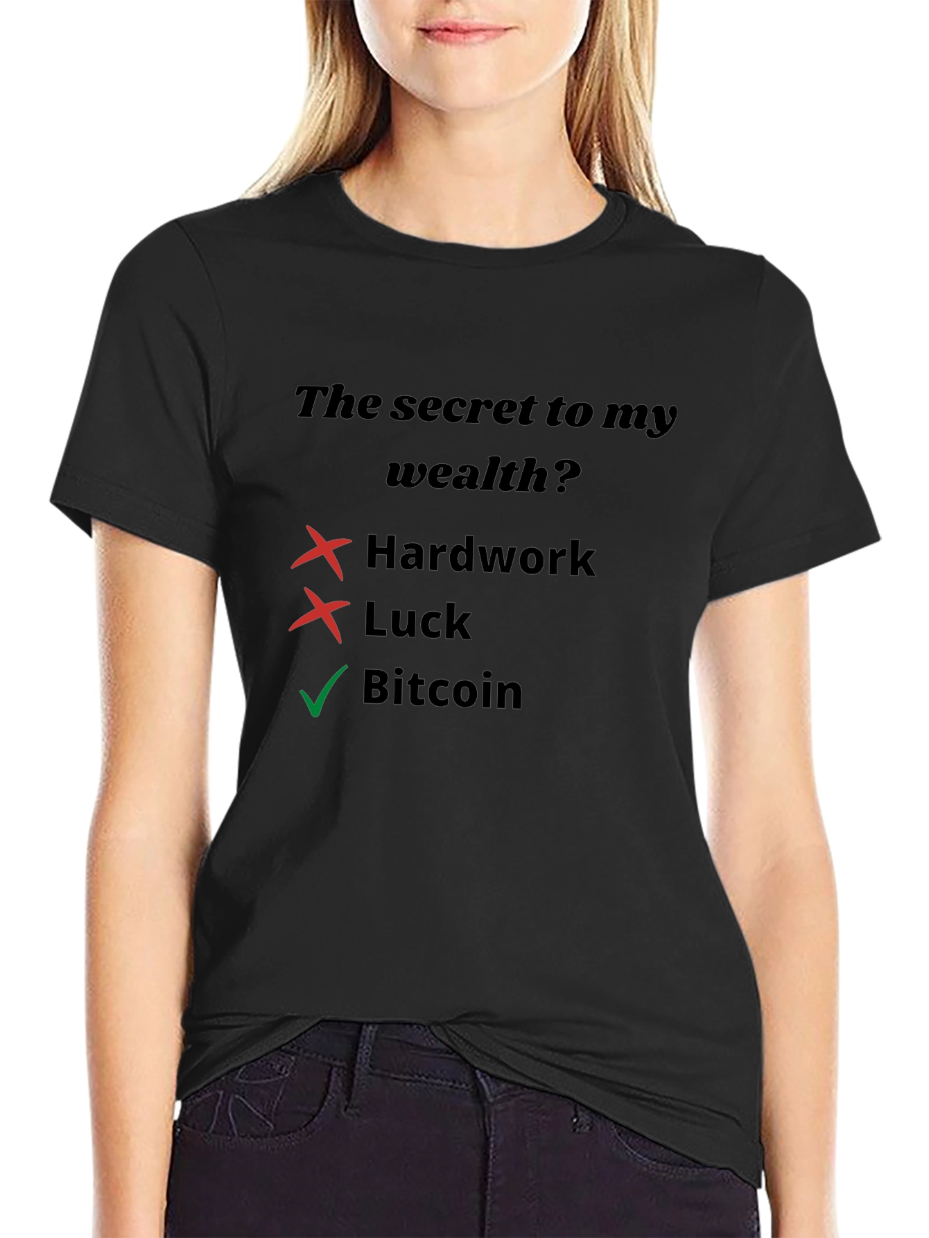Bitcoin Wealth Secret T-Shirt Crypto Investor Tee