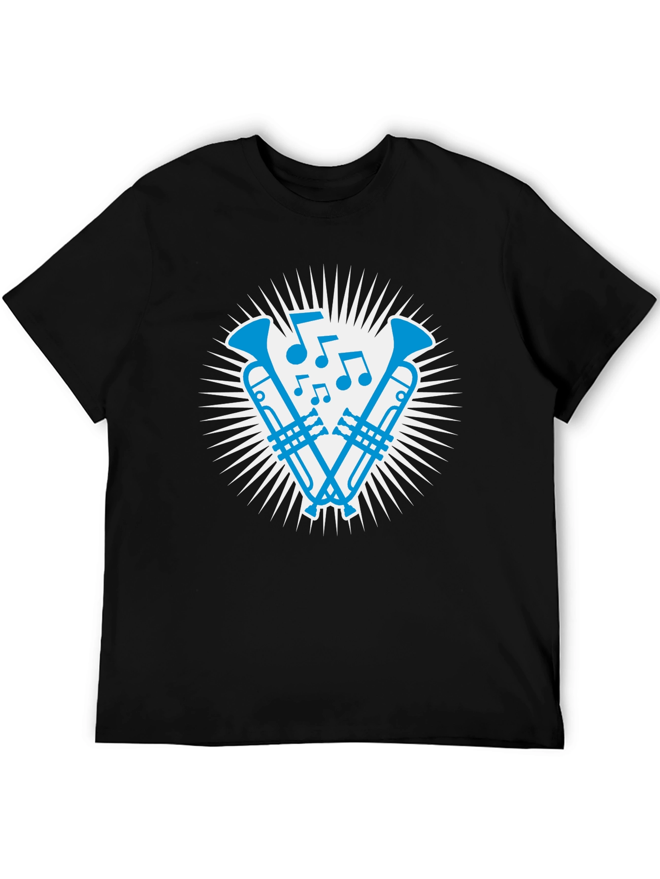 Musical Trumpet Graphic Tee - Cool Band Shirt