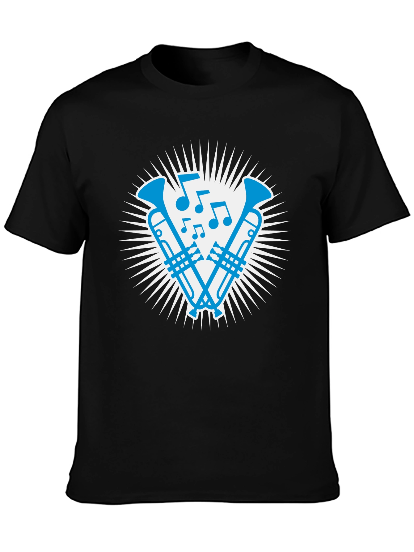 Musical Trumpet Graphic Tee - Cool Band Shirt