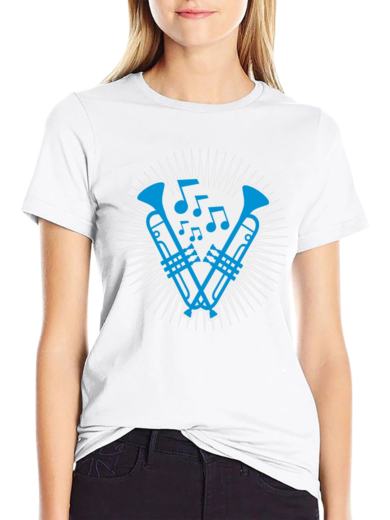 Musical Trumpet Graphic Tee - Cool Band Shirt