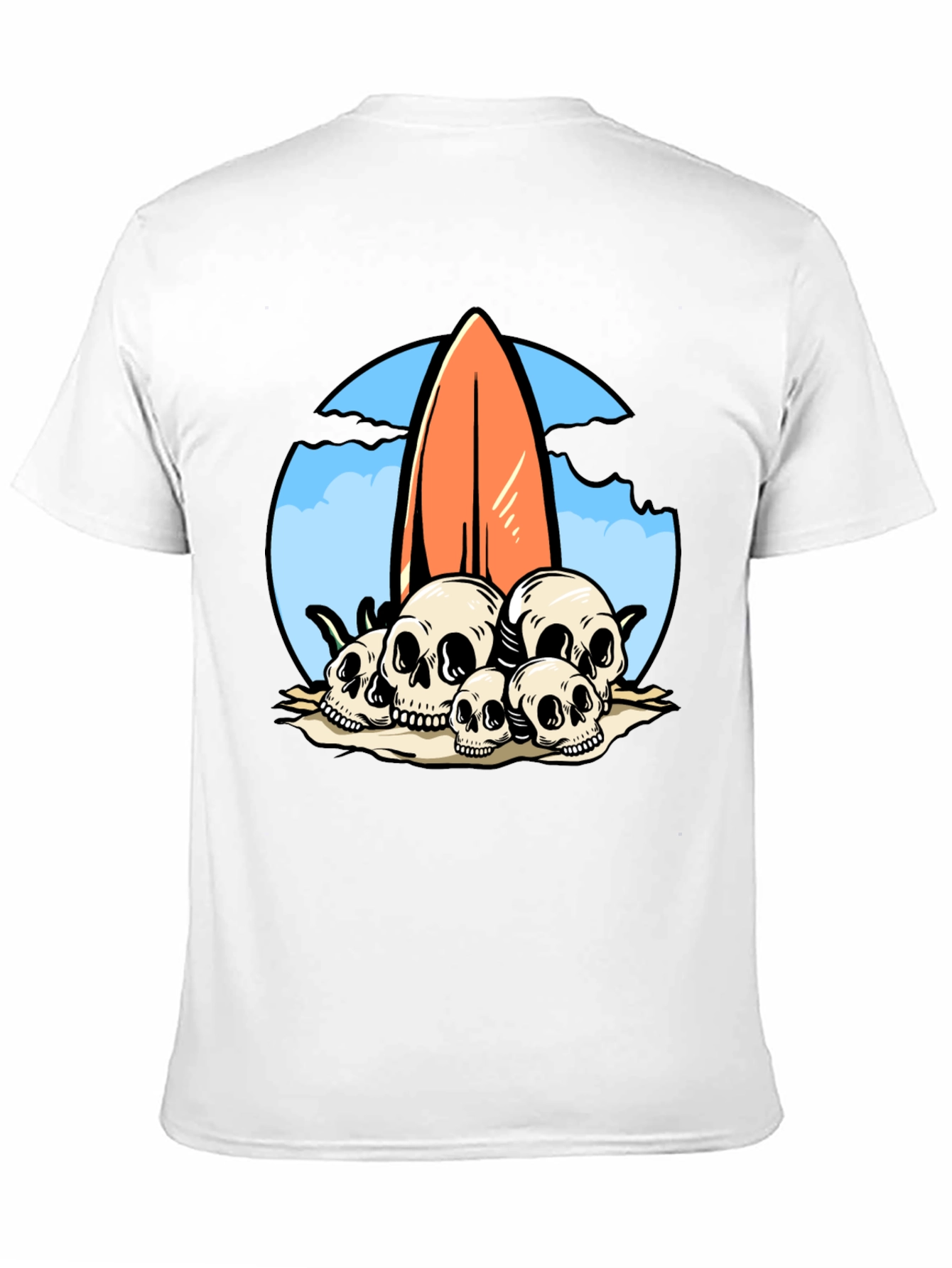 Skull Surfboard Tee - Beach Vibes