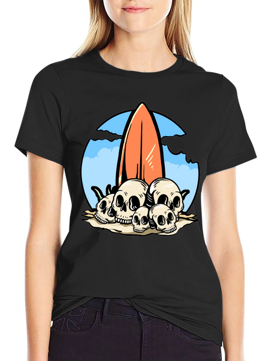 Skull Surfboard Tee - Beach Vibes