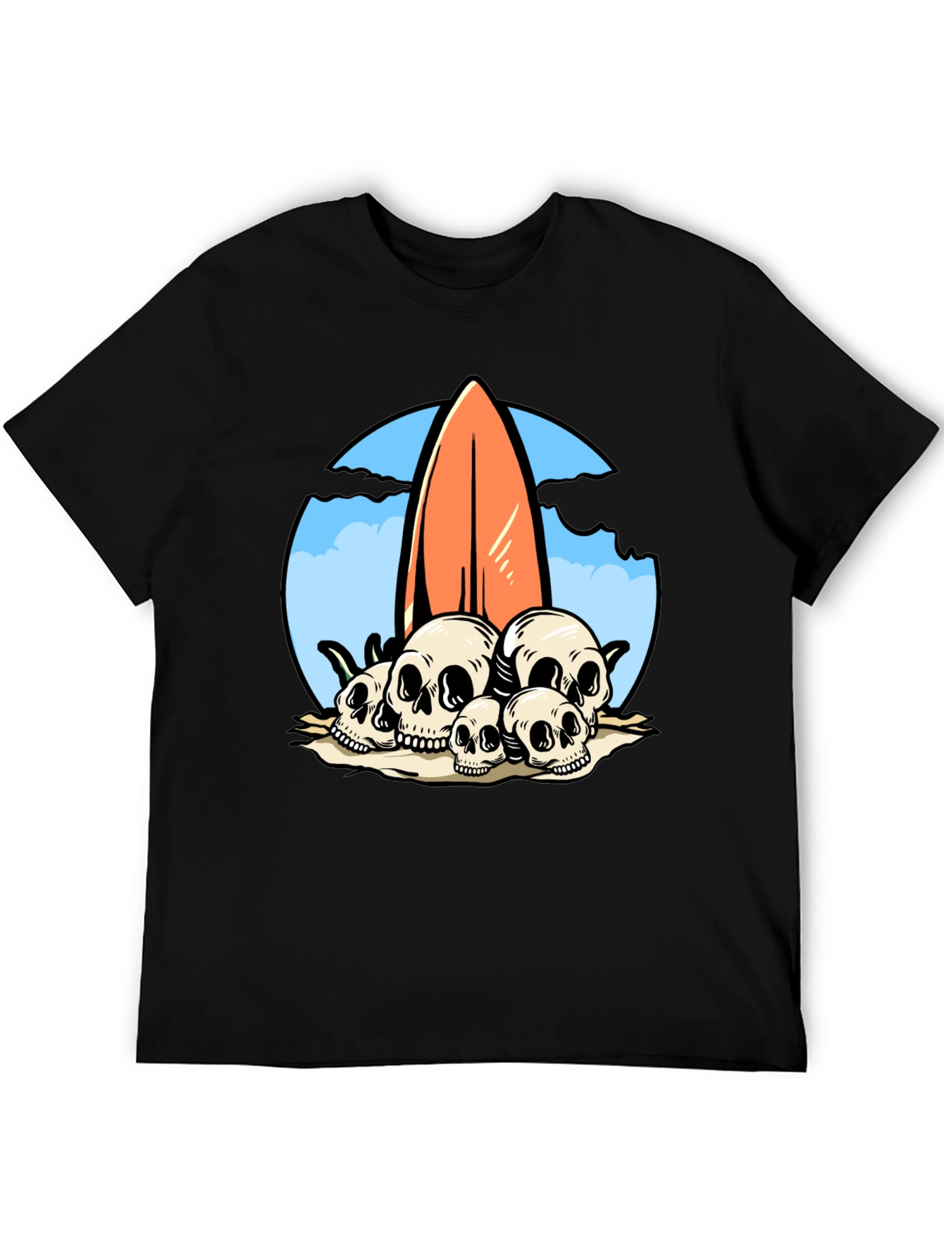 Skull Surfboard Tee - Beach Vibes