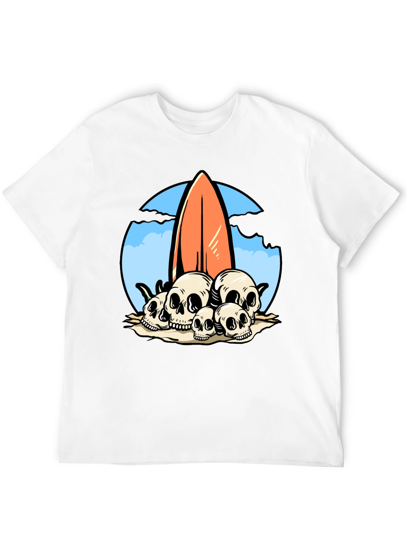 Skull Surfboard Tee - Beach Vibes