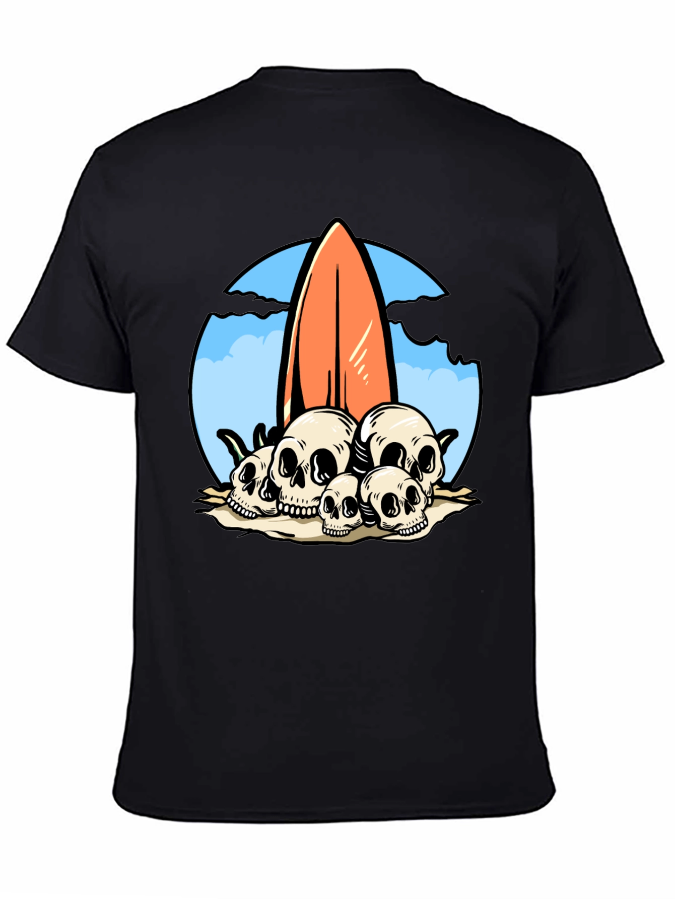 Skull Surfboard Tee - Beach Vibes