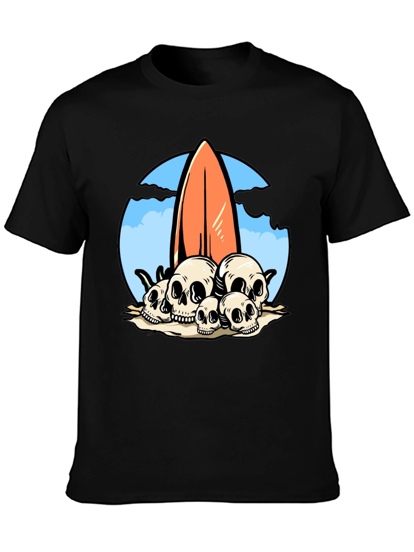 Skull Surfboard Tee - Beach Vibes