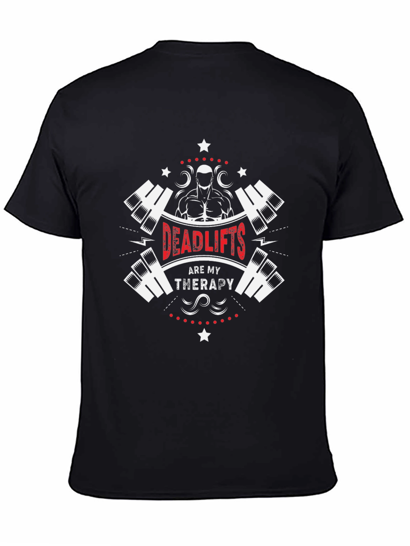 Deadlifts Are My Therapy Graphic Tee - Black