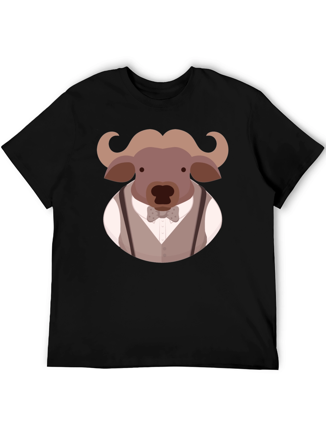Buffalo Gentleman Graphic Tee - Black Cotton Blend