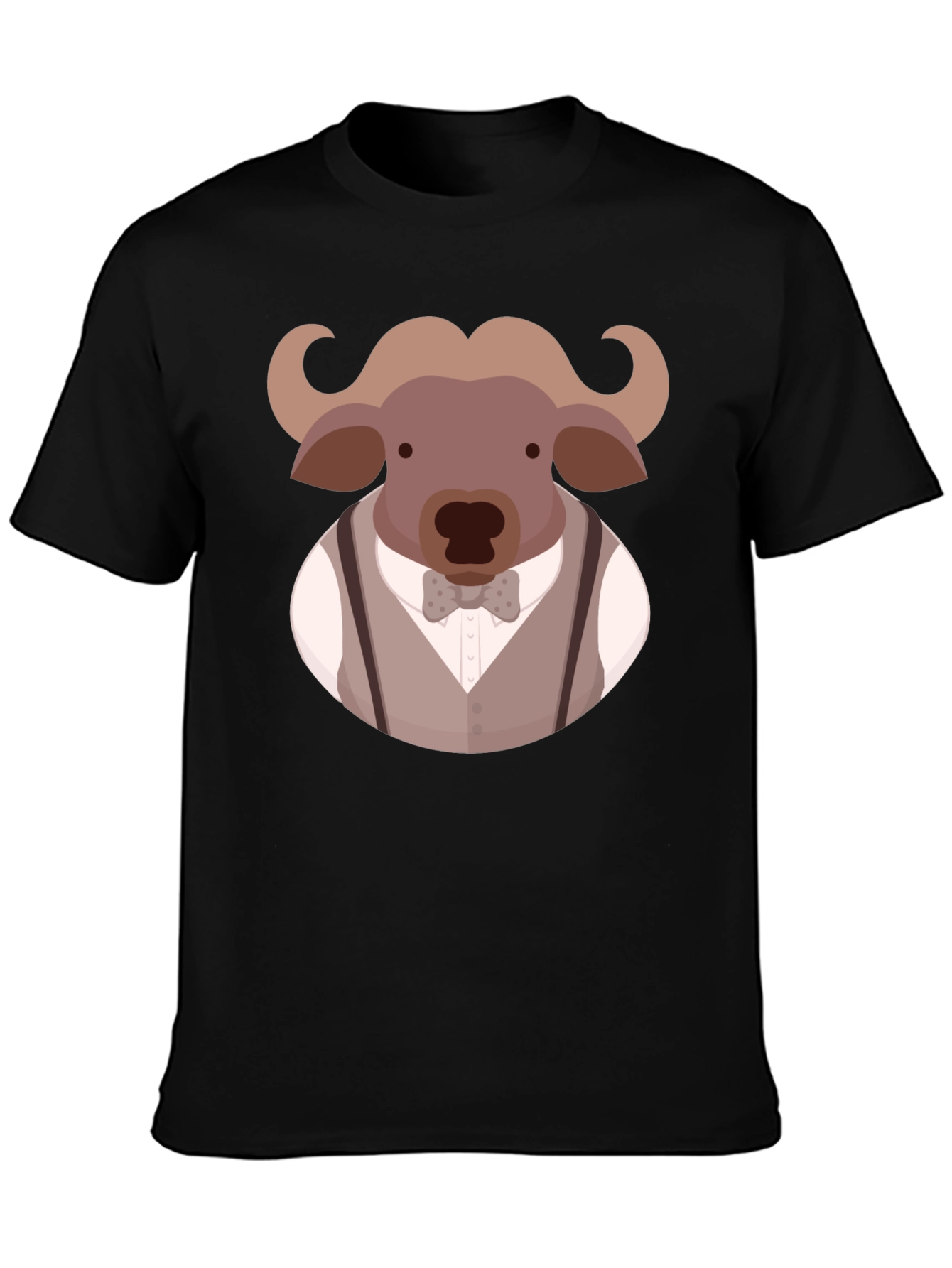 Buffalo Gentleman Graphic Tee - Black Cotton Blend