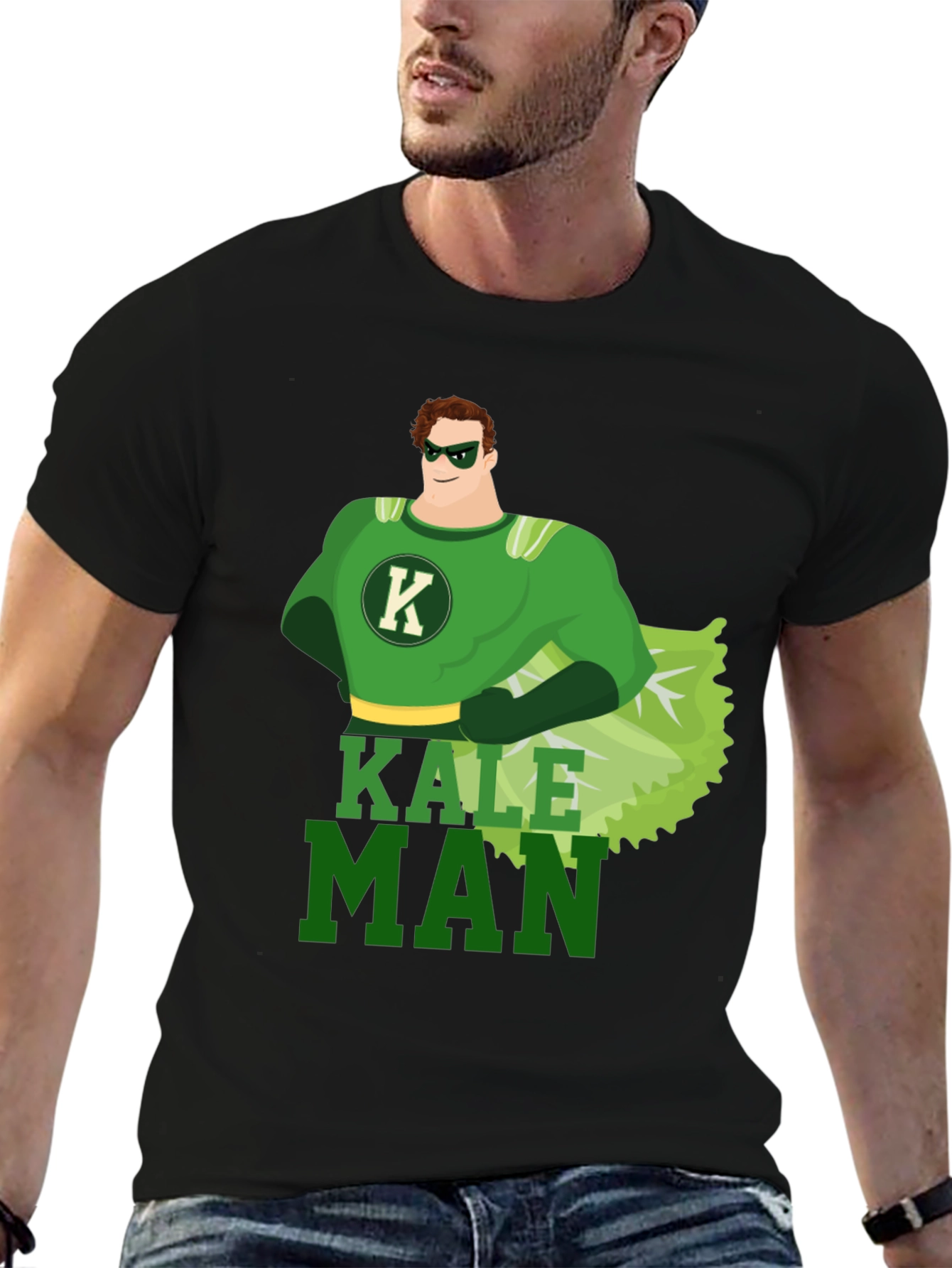 Kale Man T-Shirt - Superhero Style Tee
