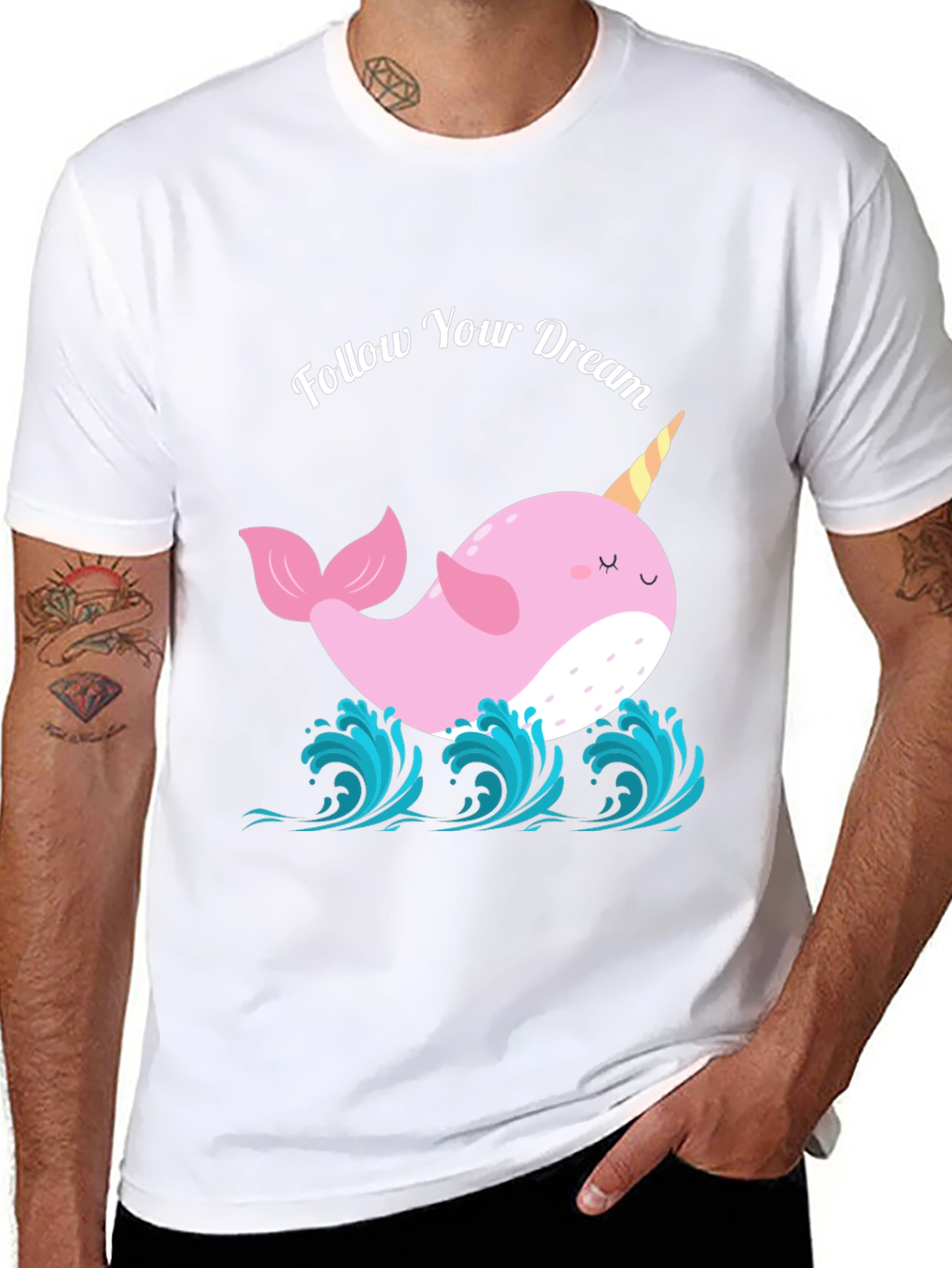 Narwhal Dream T-Shirt - Follow Your Dreams