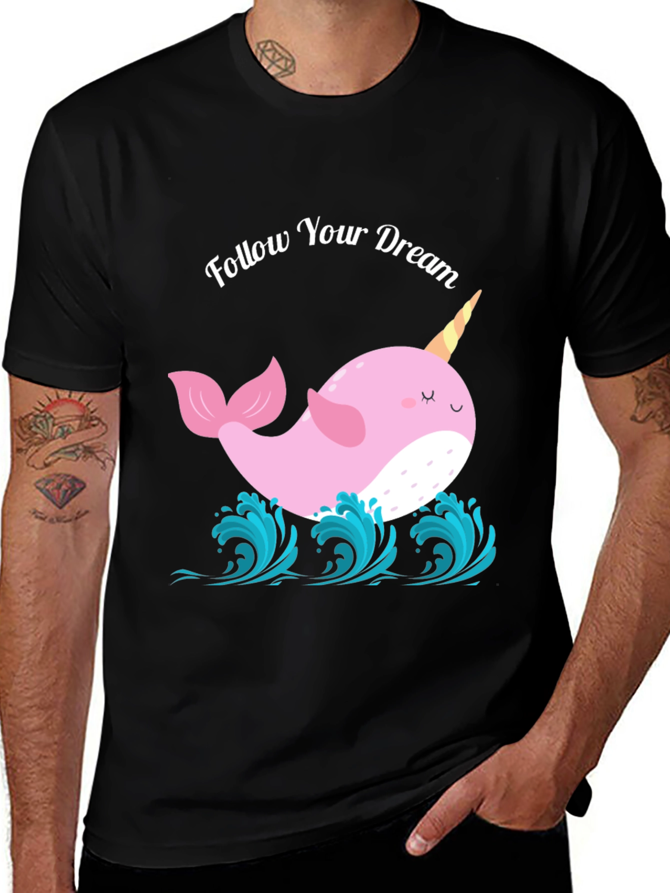 Narwhal Dream T-Shirt - Follow Your Dreams