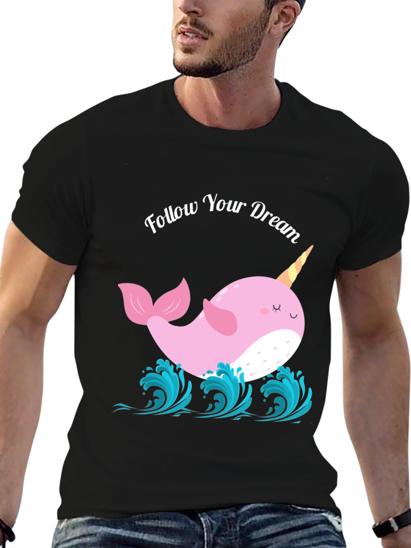 Narwhal Dream T-Shirt - Follow Your Dreams