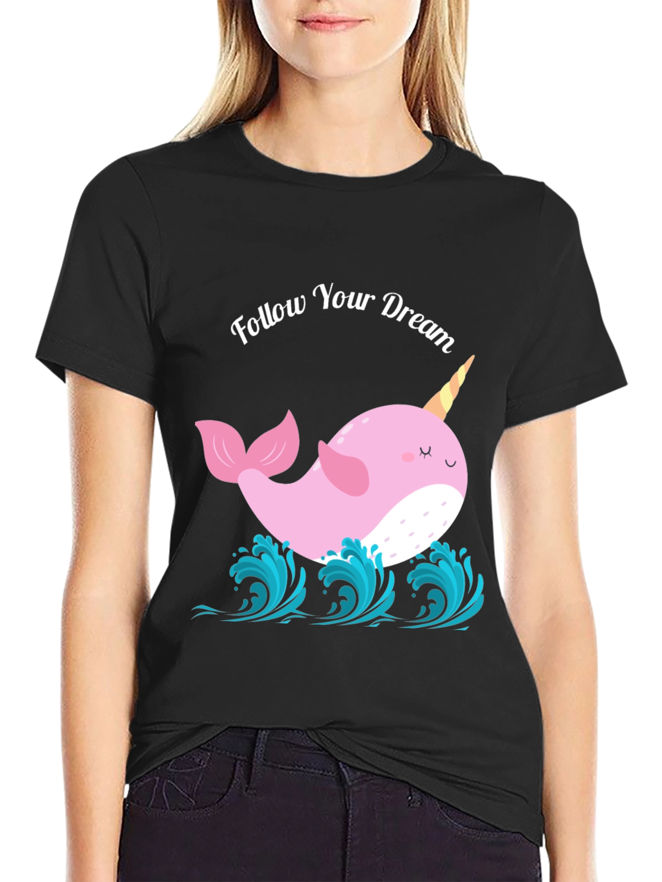 Narwhal Dream T-Shirt - Follow Your Dreams