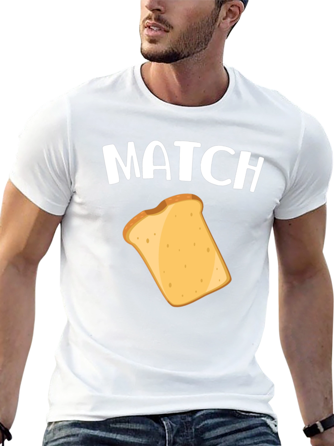 Match Toast Graphic T-Shirt - Funny Foodie Tee
