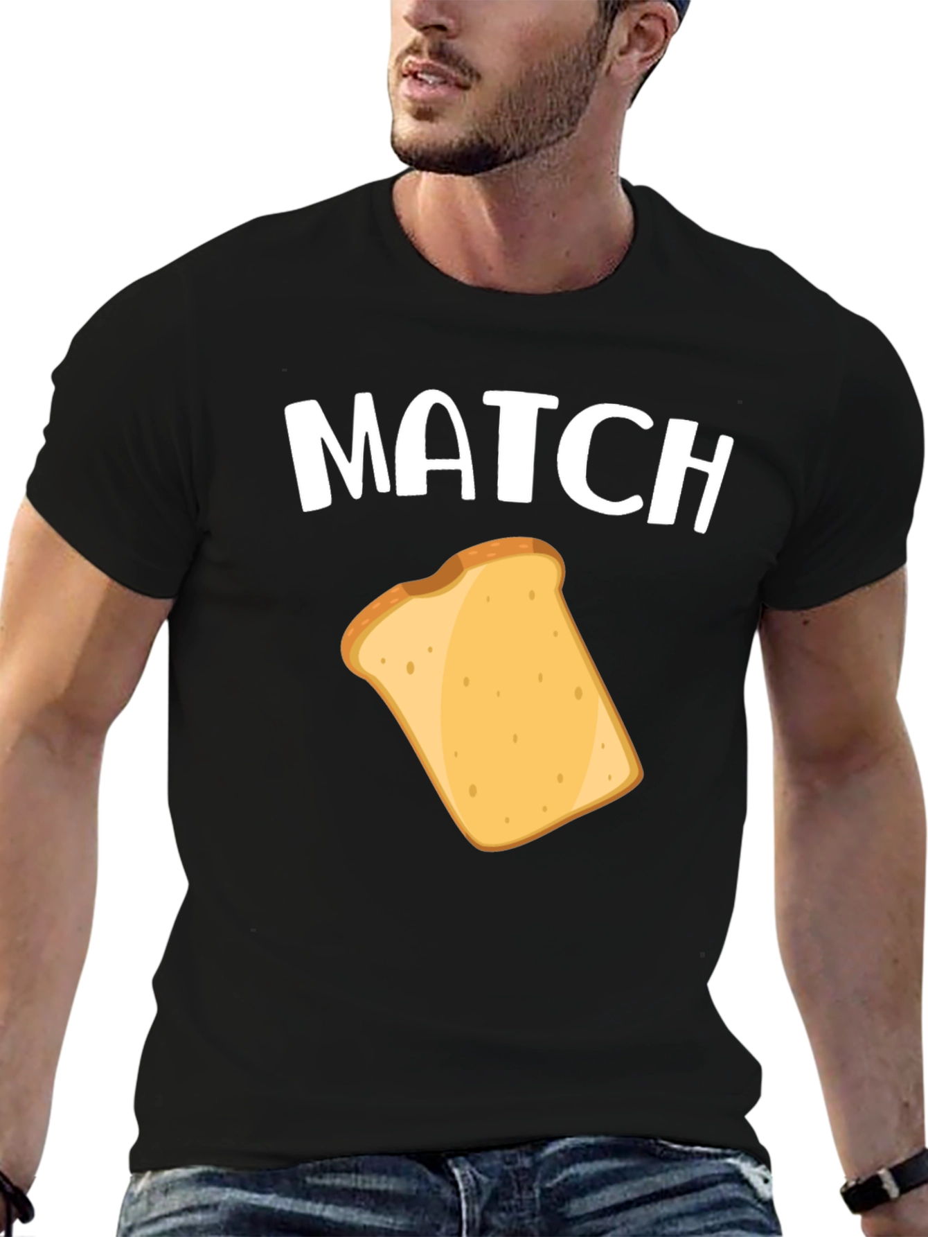 Match Toast Graphic T-Shirt - Funny Foodie Tee