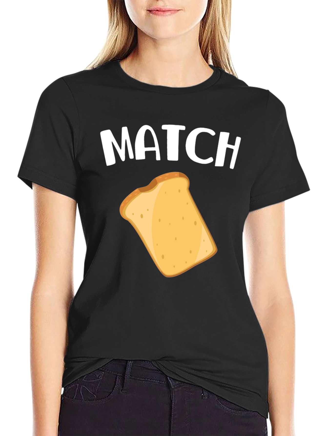 Match Toast Graphic T-Shirt - Funny Foodie Tee