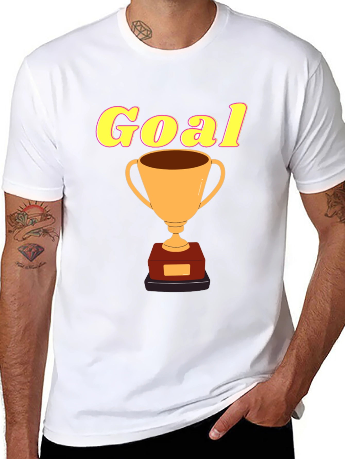 Goal Trophy Graphic Tee - Mens Black T-Shirt