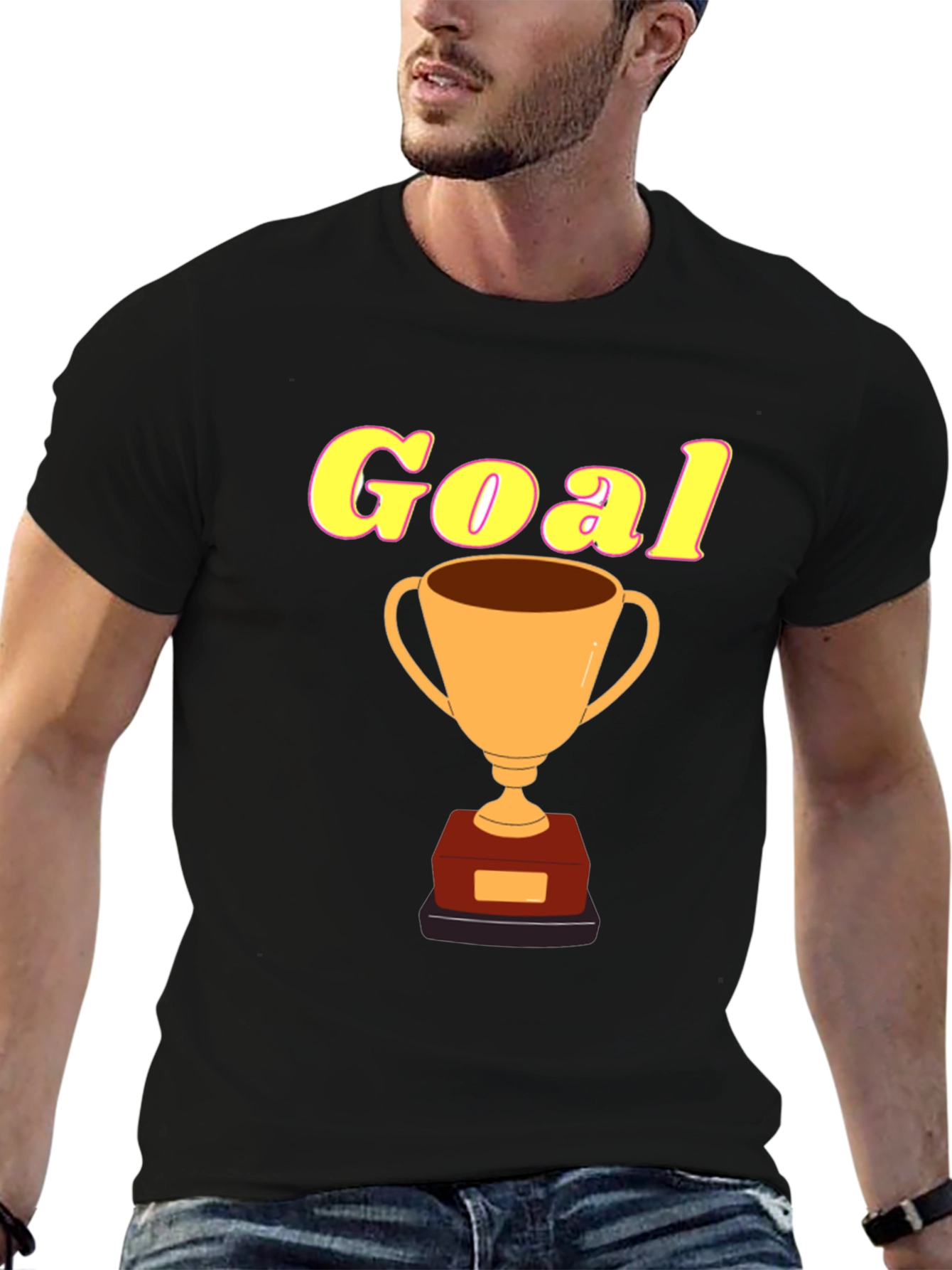 Goal Trophy Graphic Tee - Mens Black T-Shirt