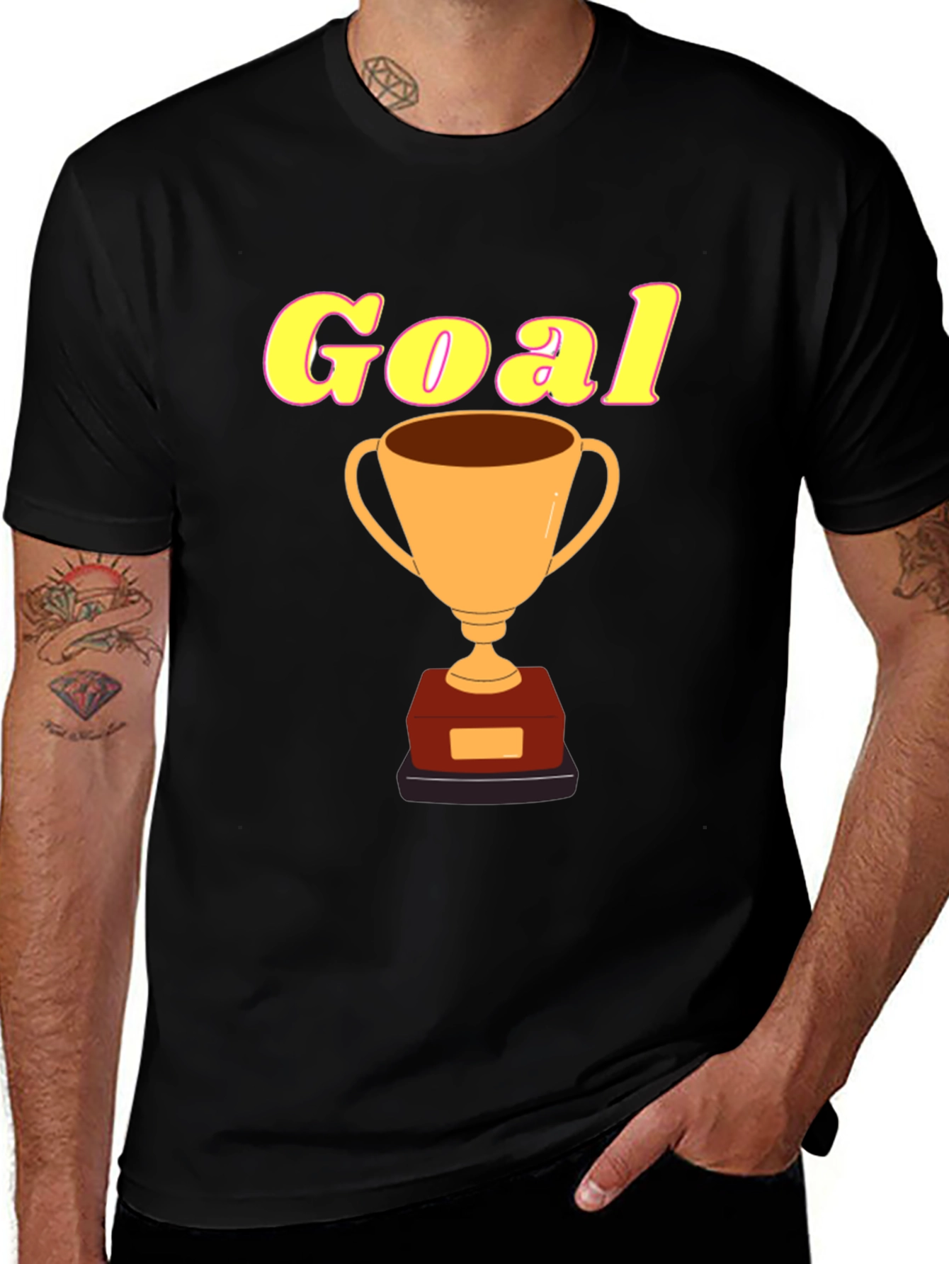 Goal Trophy Graphic Tee - Mens Black T-Shirt
