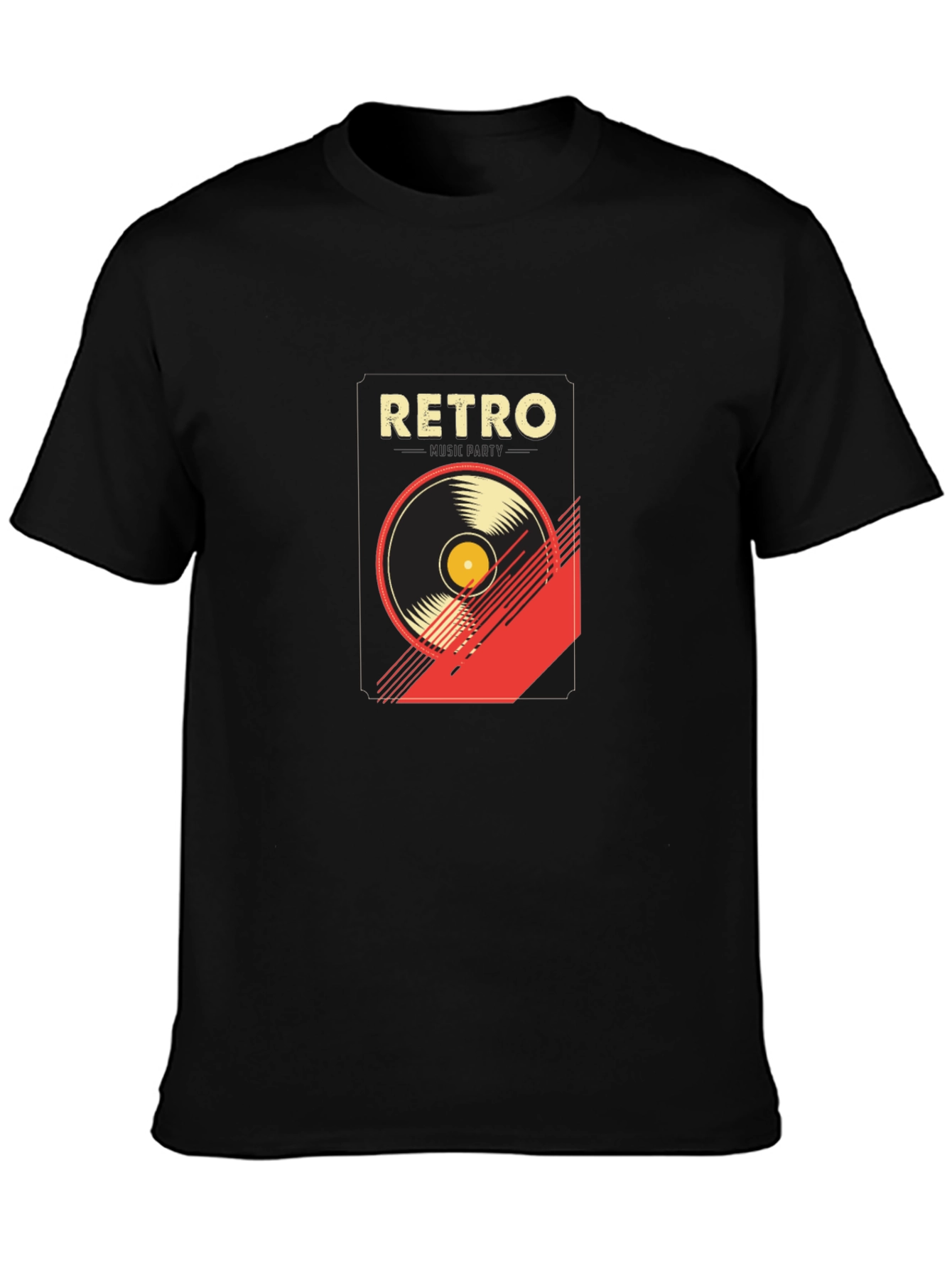 Retro Music Graphic T-Shirt - Stylish Black Tee