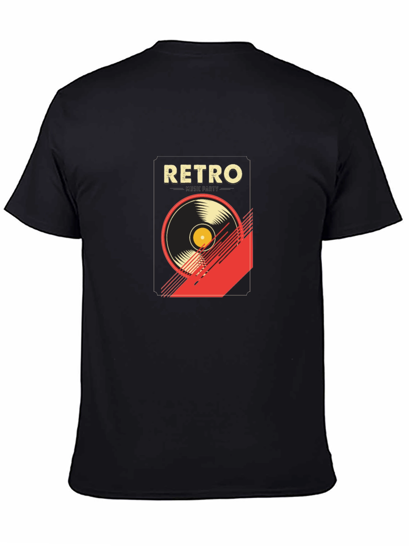 Retro Music Graphic T-Shirt - Stylish Black Tee