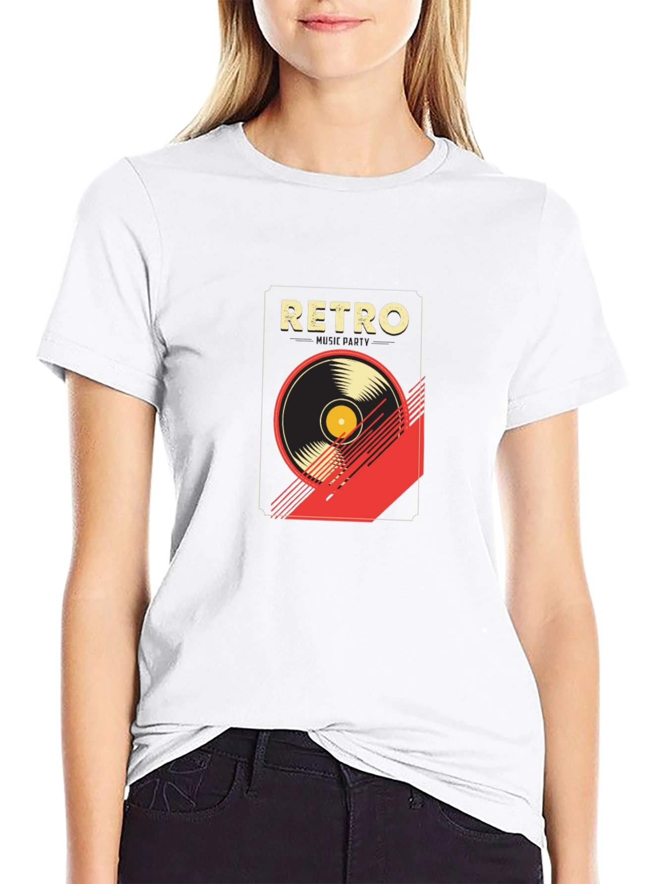 Retro Music Graphic T-Shirt - Stylish Black Tee